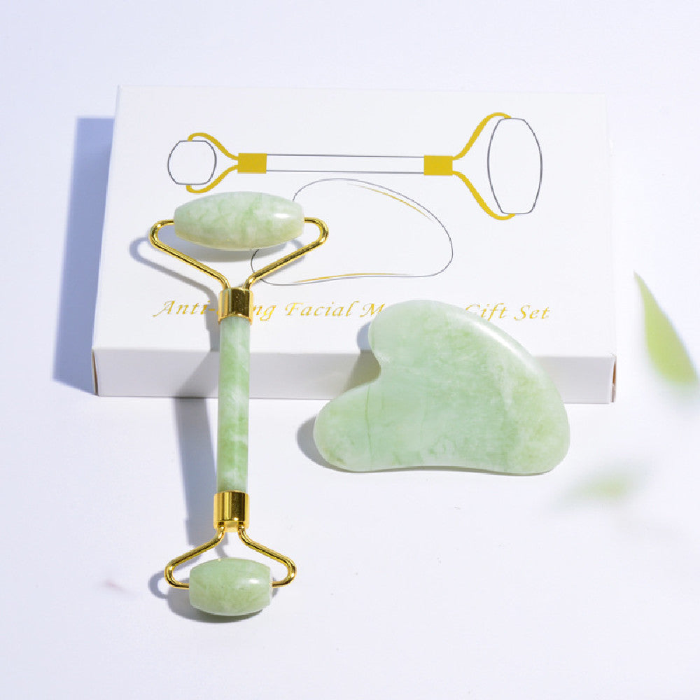 Jade Facial Roller & Gua Sha Set